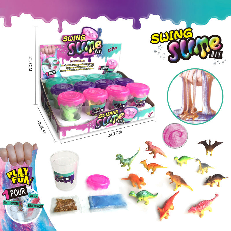 DIY Slime Kit with Dinosaur Theme for Kids